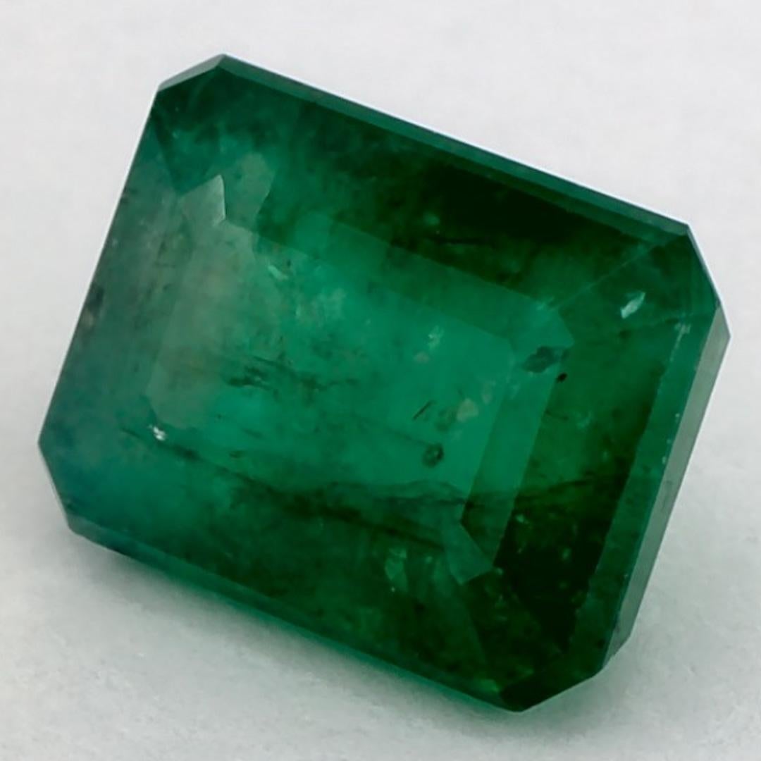 Octagon Cut 1.84 Ct Emerald Octagon Loose Gemstone For Sale