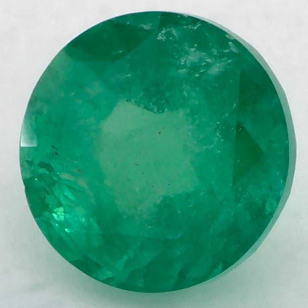 Round Cut 1.84 Ct Emerald Round Loose Gemstone For Sale