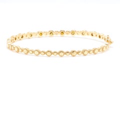 1.84 Carat Natural Fancy Color Diamond 14K Solid Yellow Gold Bangle Bracelet