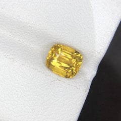1.84 Ct Yellow Natural Sapphire Cushion Cut Loose Gemstone for Ring or Jewelry