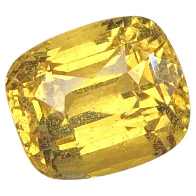 1.84 Ct Yellow Natural Sapphire Cushion Cut Loose Gemstone for Ring or Jewelry