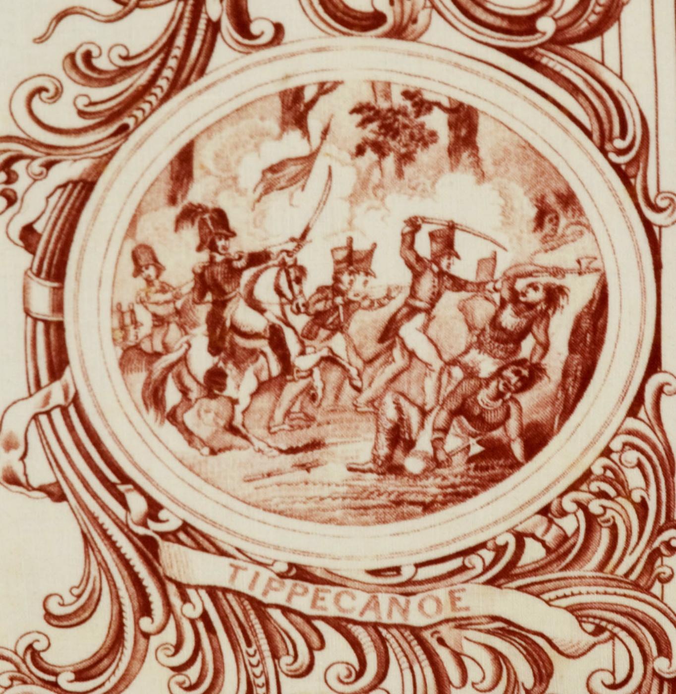 XIXe siècle Mouchoir de campagne de 1840 de William Henry Harrison à cheval à cheval en vente