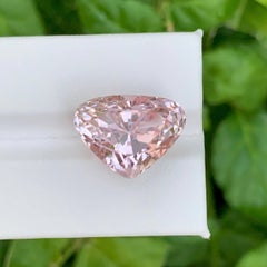18,40 carati di Kunzite rosa pesco naturale sfusa, taglio trilione di fantasia, gemma afgana