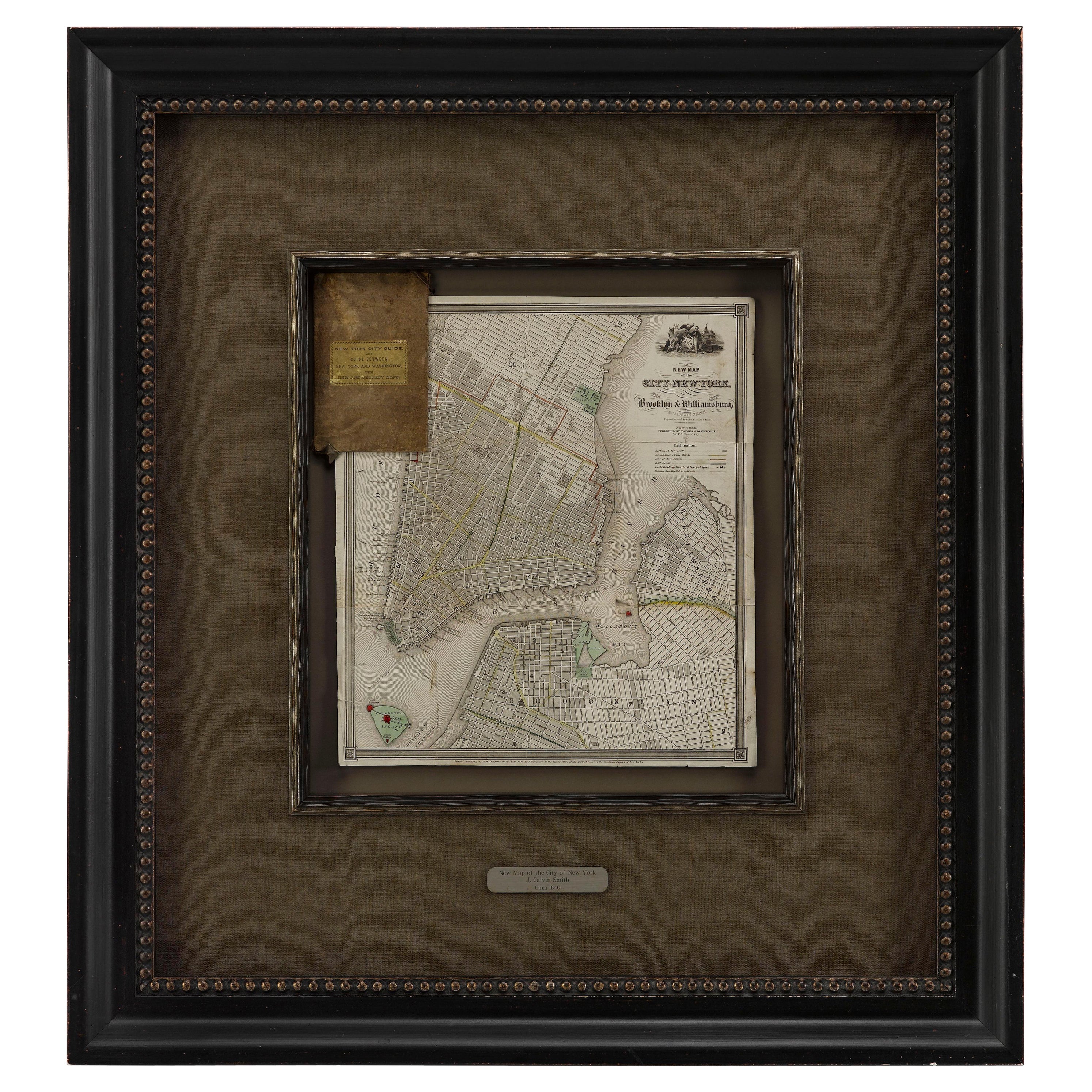 1840 "New Map of the City of New York With Part of Brooklyn & Williamsburg"