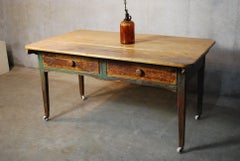 1840 Pine Pegged Top Original Farm Work Table