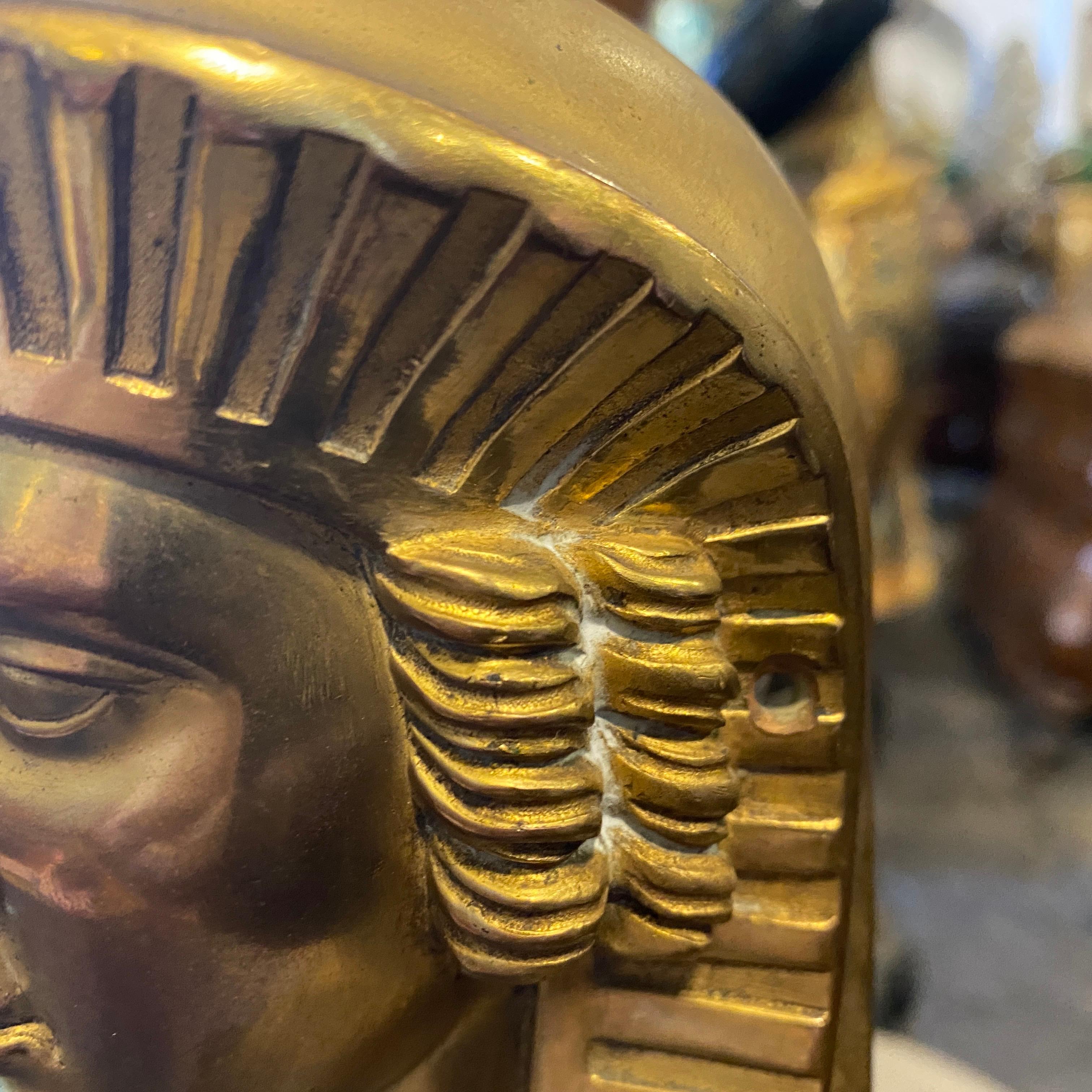 1840 Retour d'Egypt Set of two Antique Gilded Bronze Italian Sphinxes 4