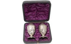 1840 Silver Retrò Salt and Pepper English Set in Silver