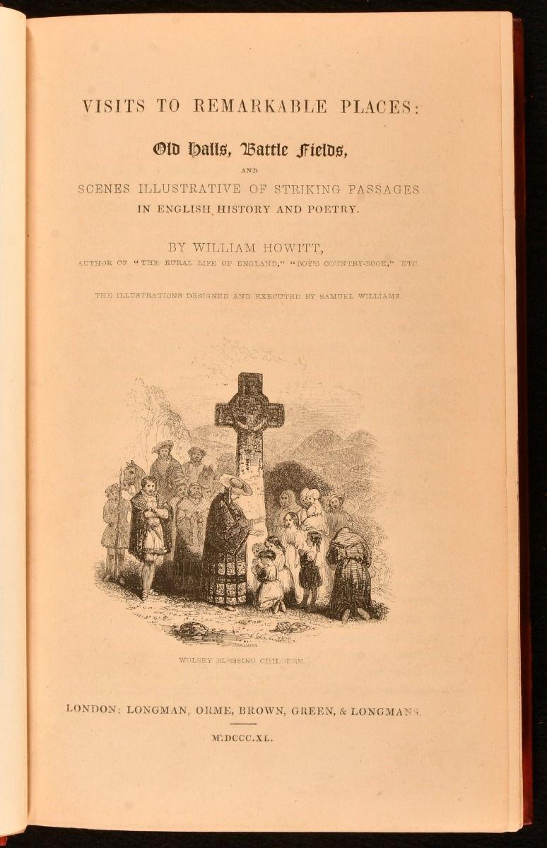 Britannique 1840 Visites de lieux remarquables : Vieilles salles, champs de bataille et scènes de vie en vente