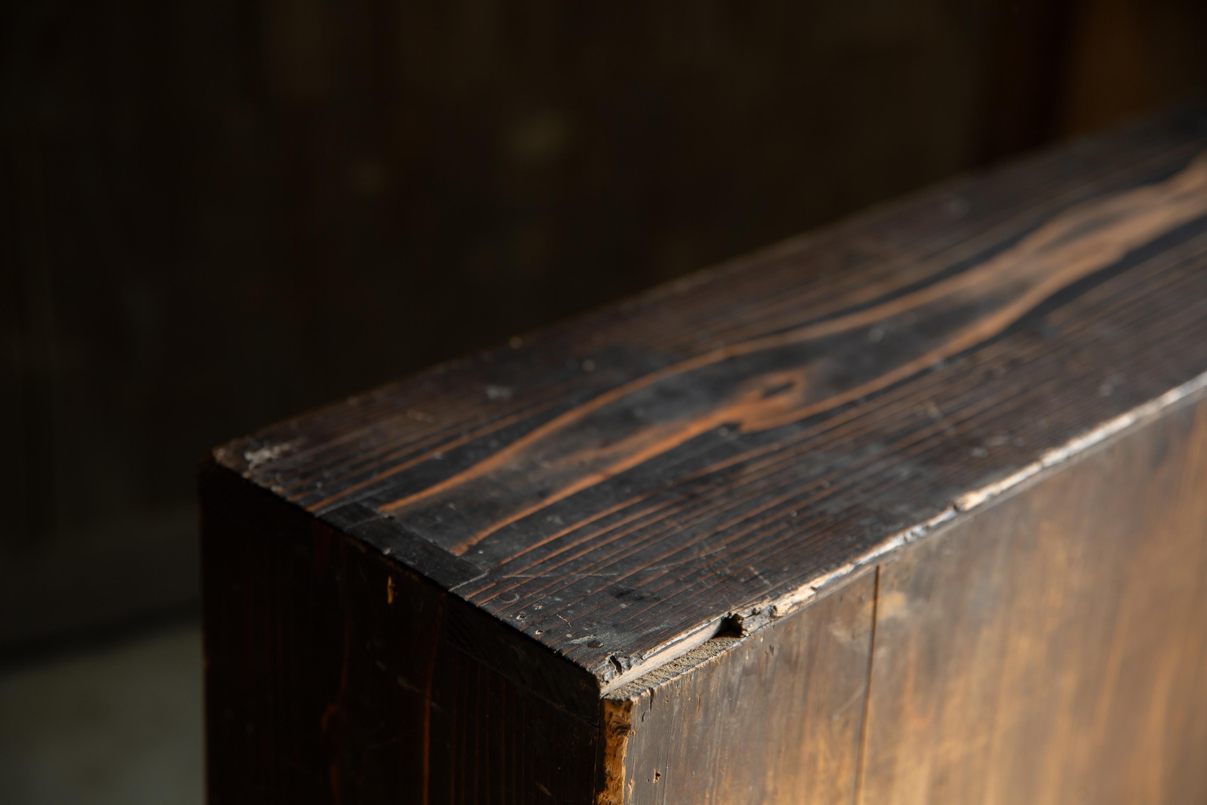 1840s-1860s Edo Japanese antique wabi sabi desk organizer Tansu chest of drawers For Sale 2