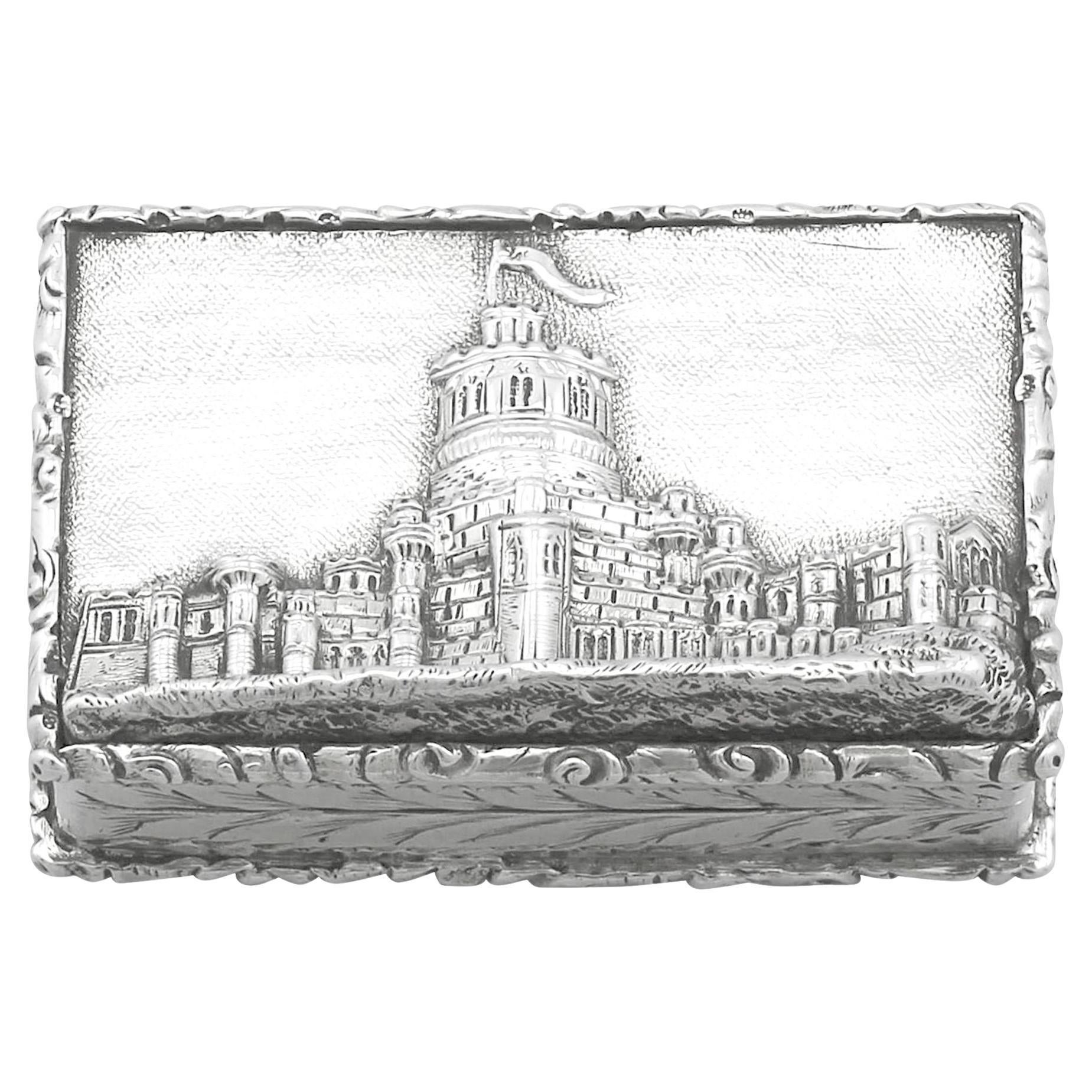 1840s Antique Sterling Silver Vinaigrette by John Tongue