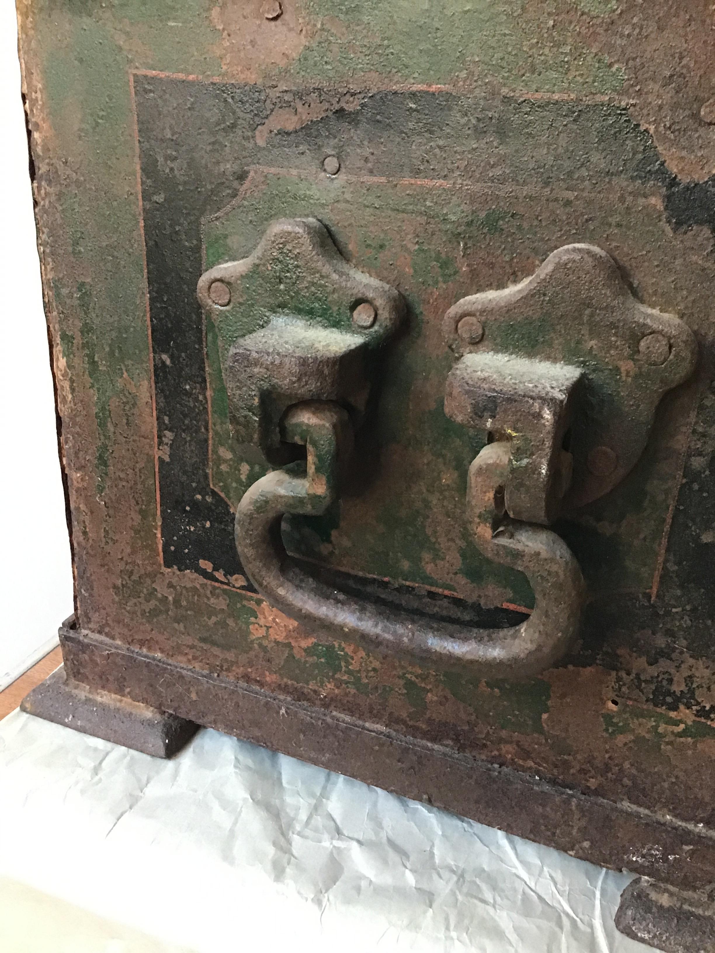 Iron 1840s Chinese Safe Box