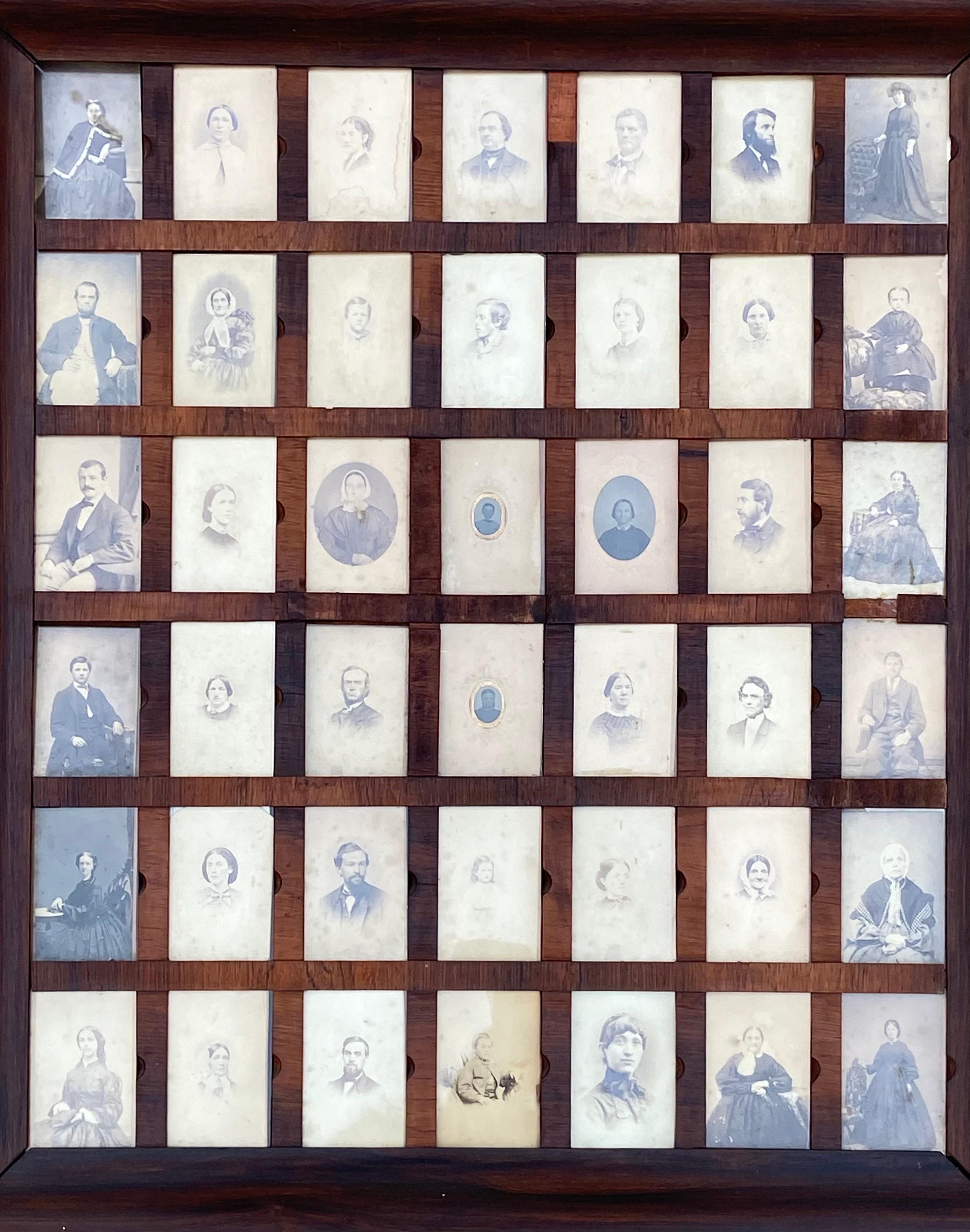 1840's Sammlung 42 Fotografien in benutzerdefinierten Feder belastet antiken Bilderrahmen im Angebot 4