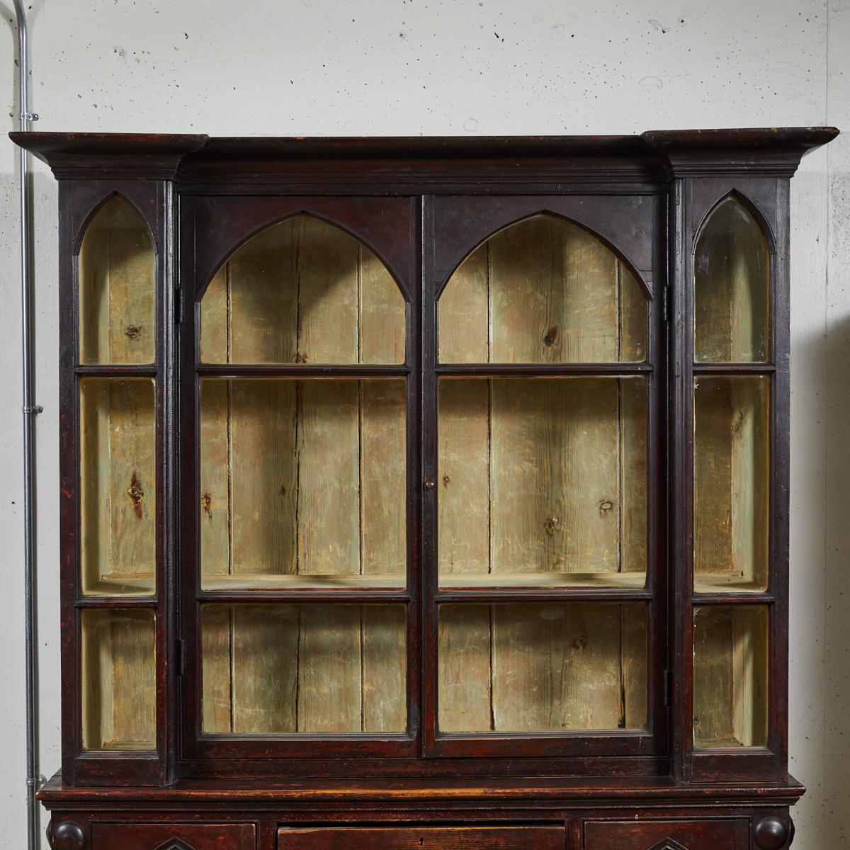 1840s English Painted Cornish Dresser 1