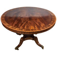 1840s English Round Mahogany Breakfast Table