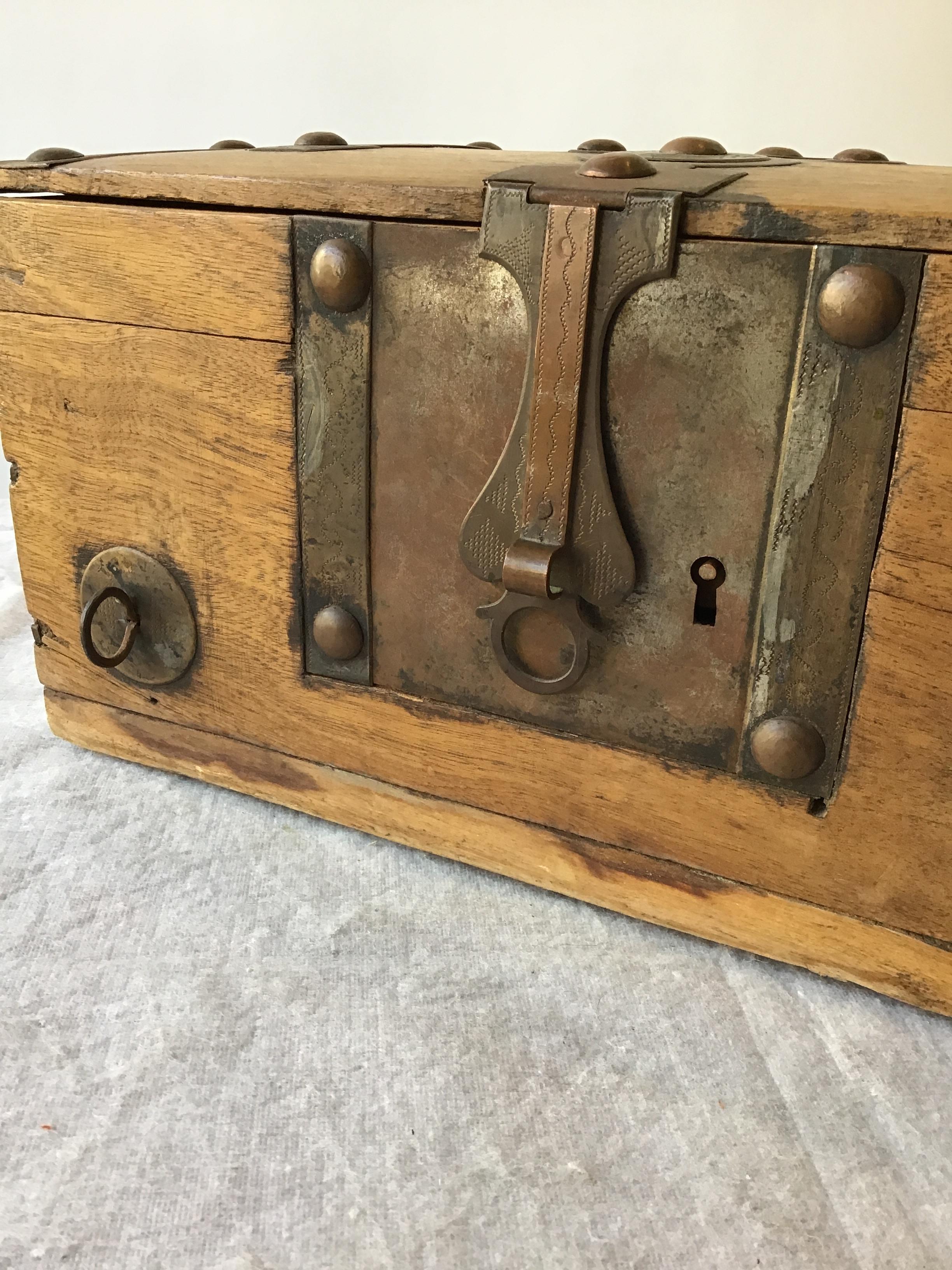 Wood 1840s European Document Box For Sale