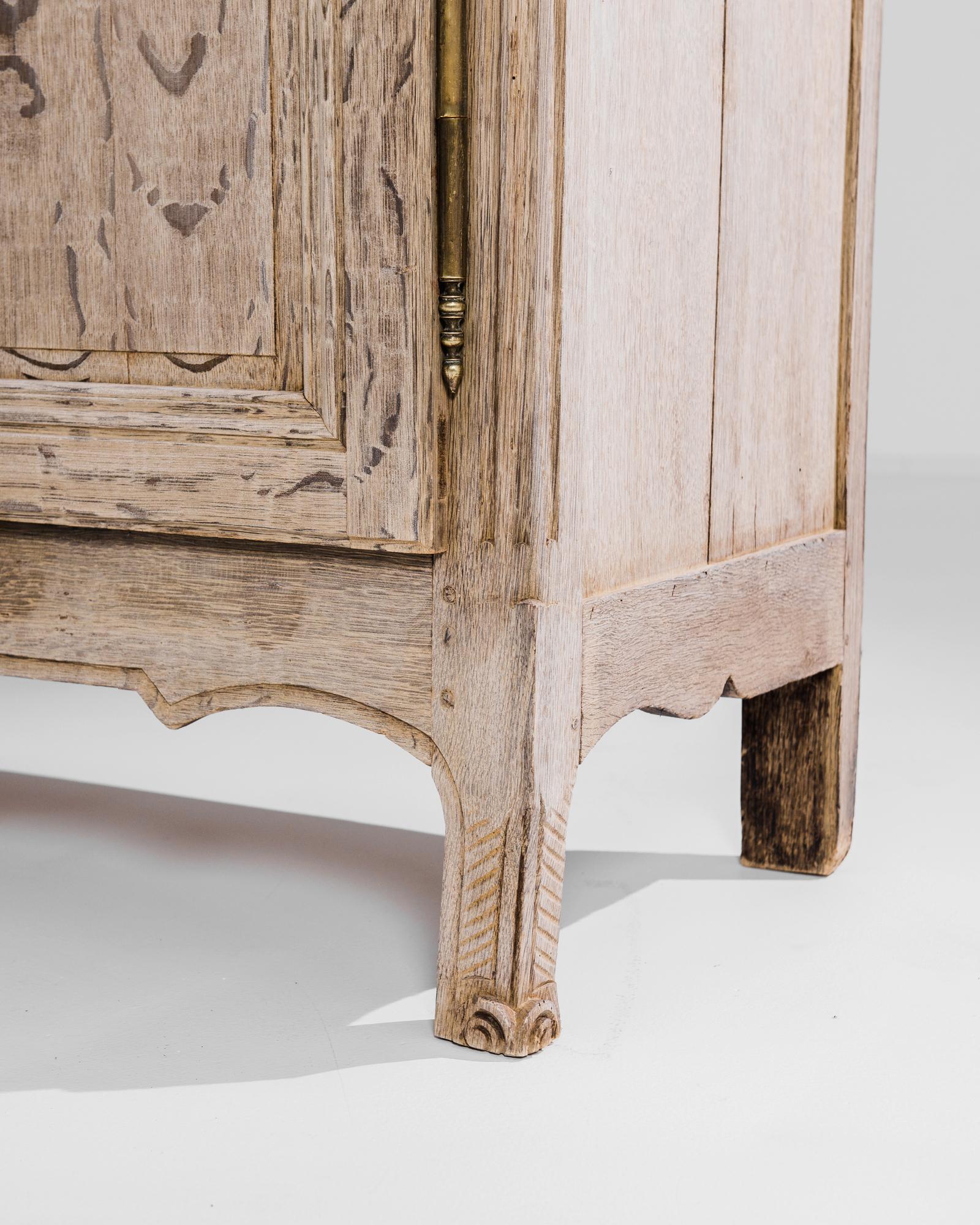 1840s French Bleached Oak Armoire 1