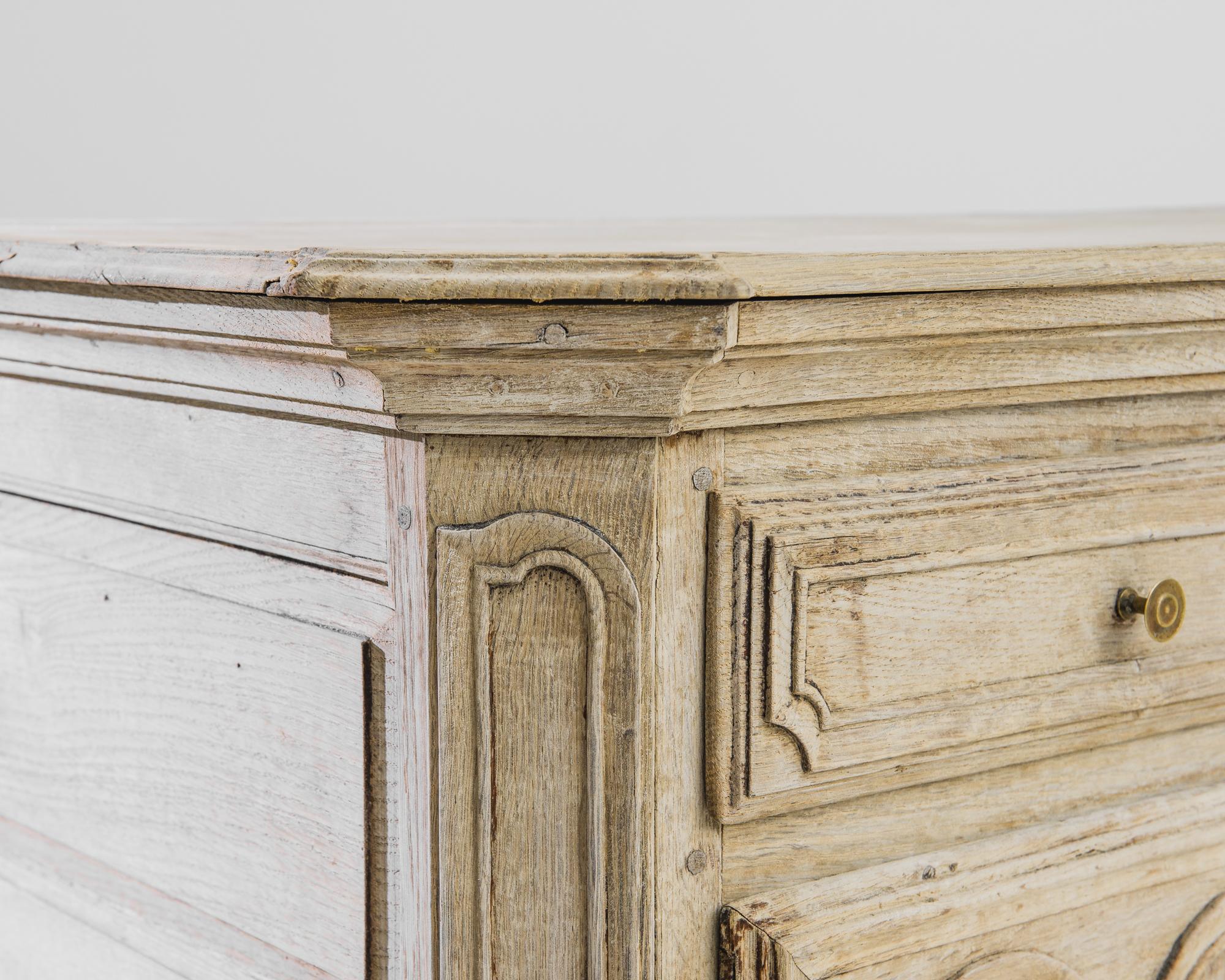 1840s French Bleached Oak Buffet 2