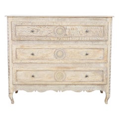 1840s French Bleached Oak Chest of Drawers