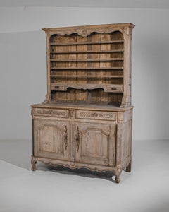 1840s French Bleached Oak Cupboard