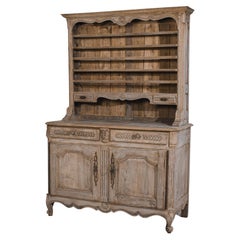 1840s French Bleached Oak Cupboard