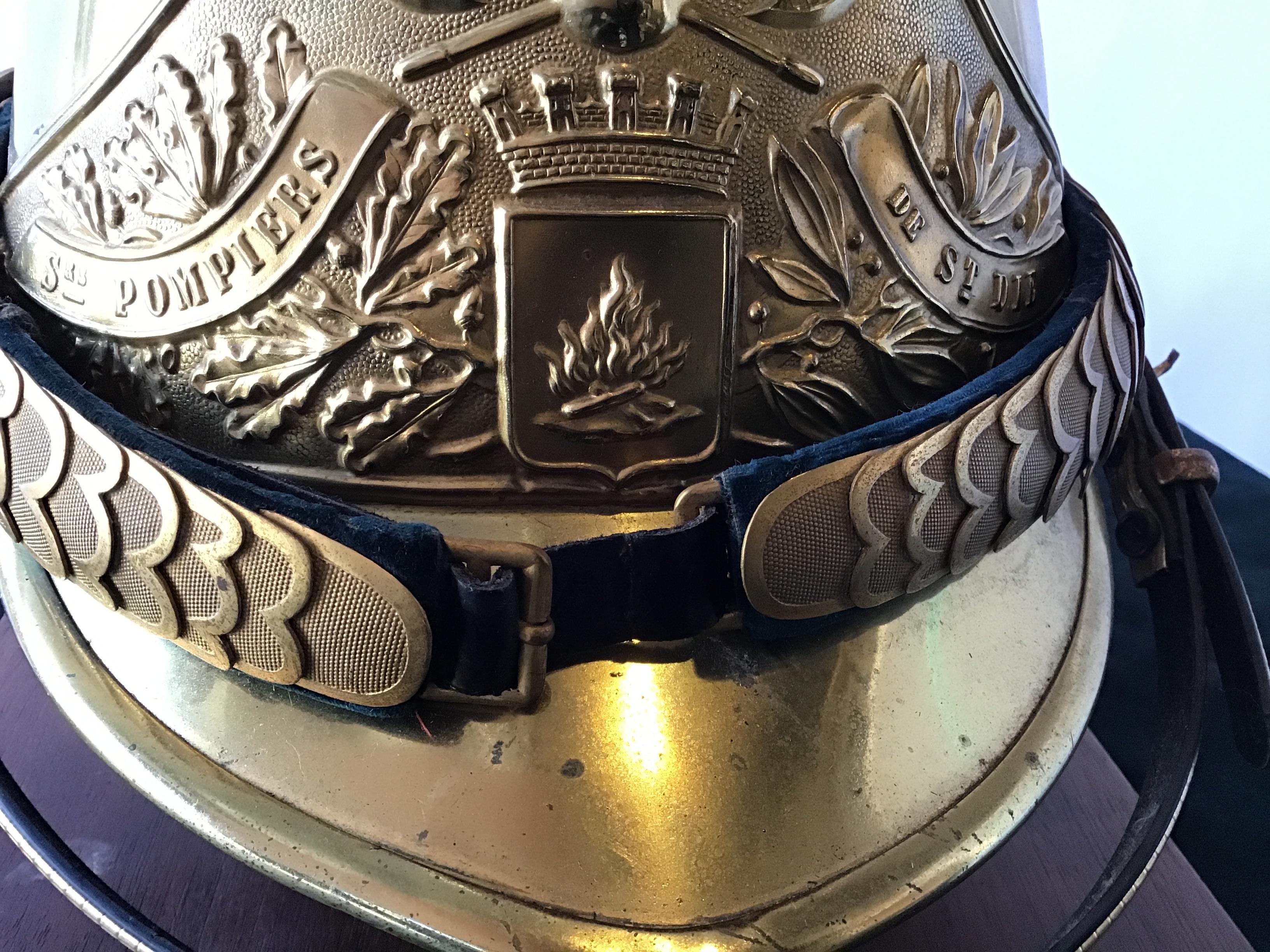 1840s French Fireman’s Helmet Lamp For Sale 1