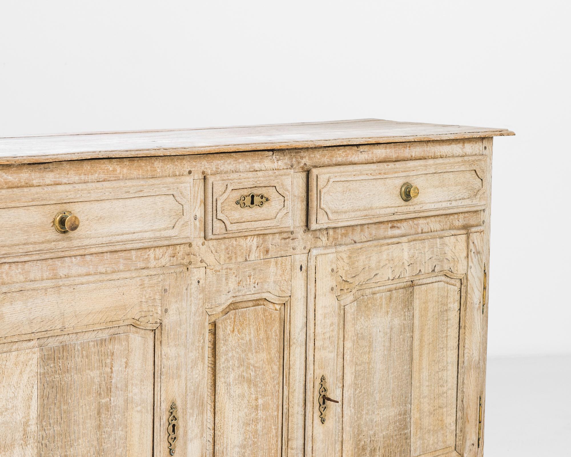 Bleached 1840s French Oak Buffet