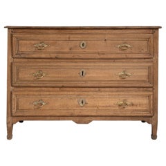 Antique 1840s French Oak Neoclassical Chest Of Drawers