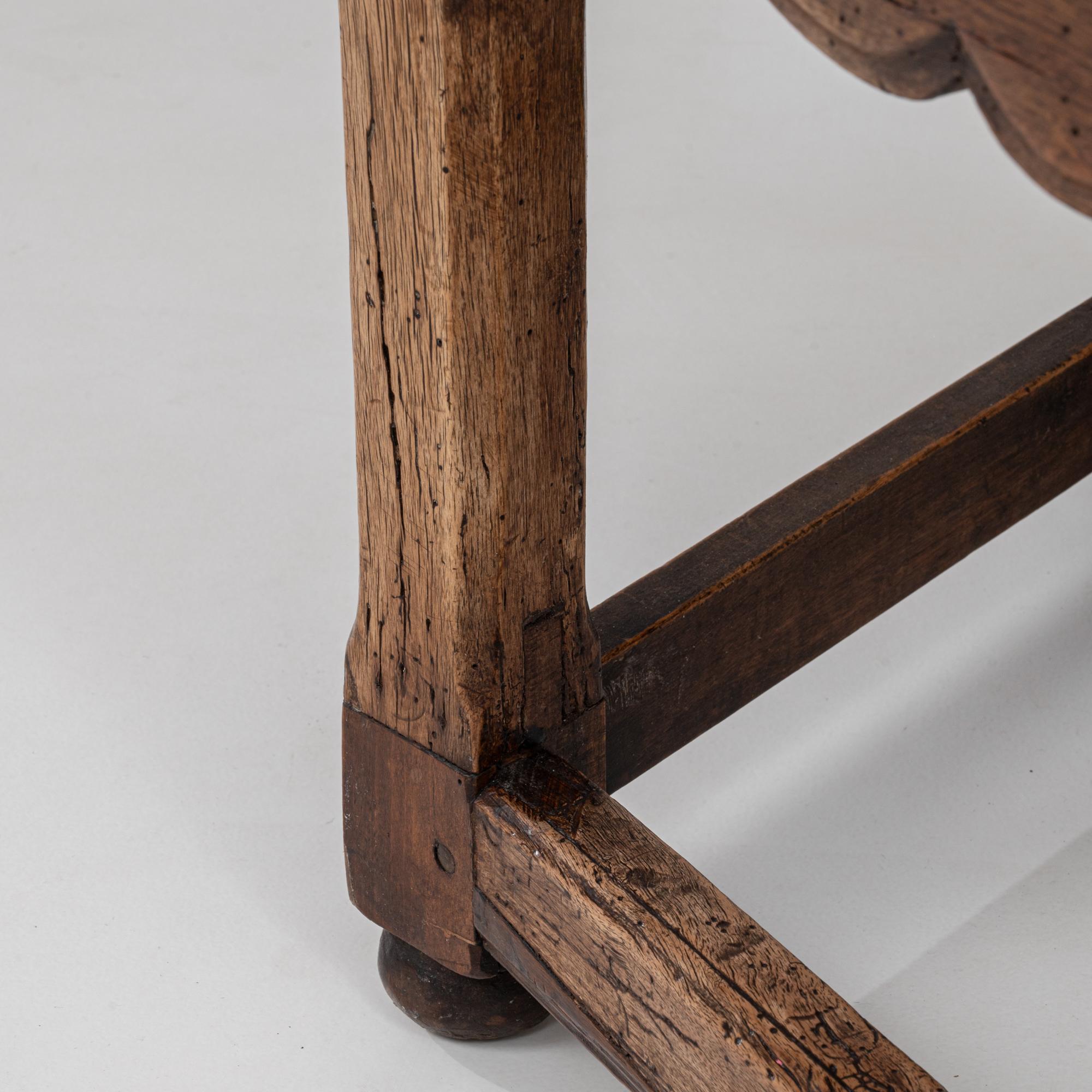 Trône français en bois sculpté à la main des années 1840 en vente 7