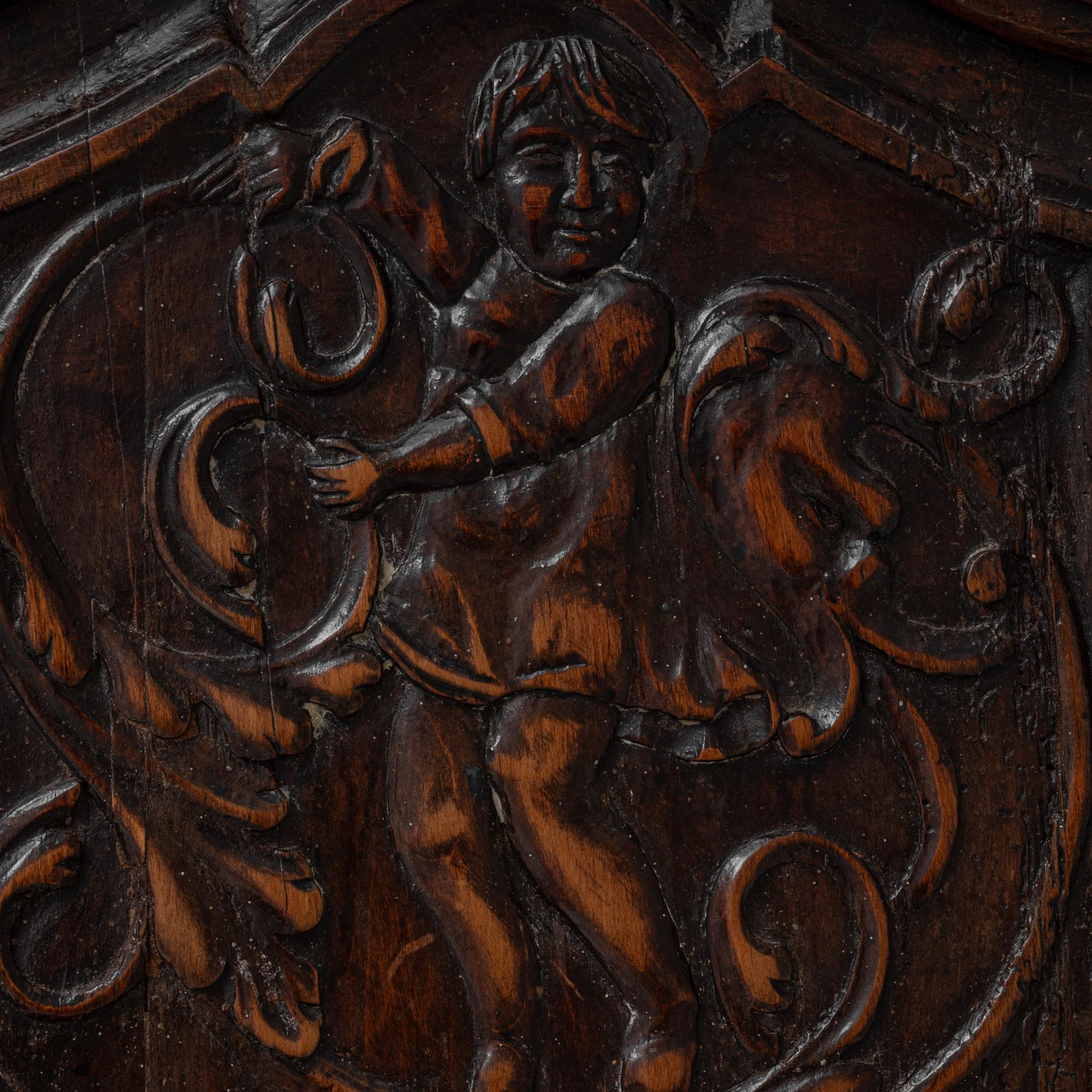 Trône français en bois sculpté à la main des années 1840 en vente 8