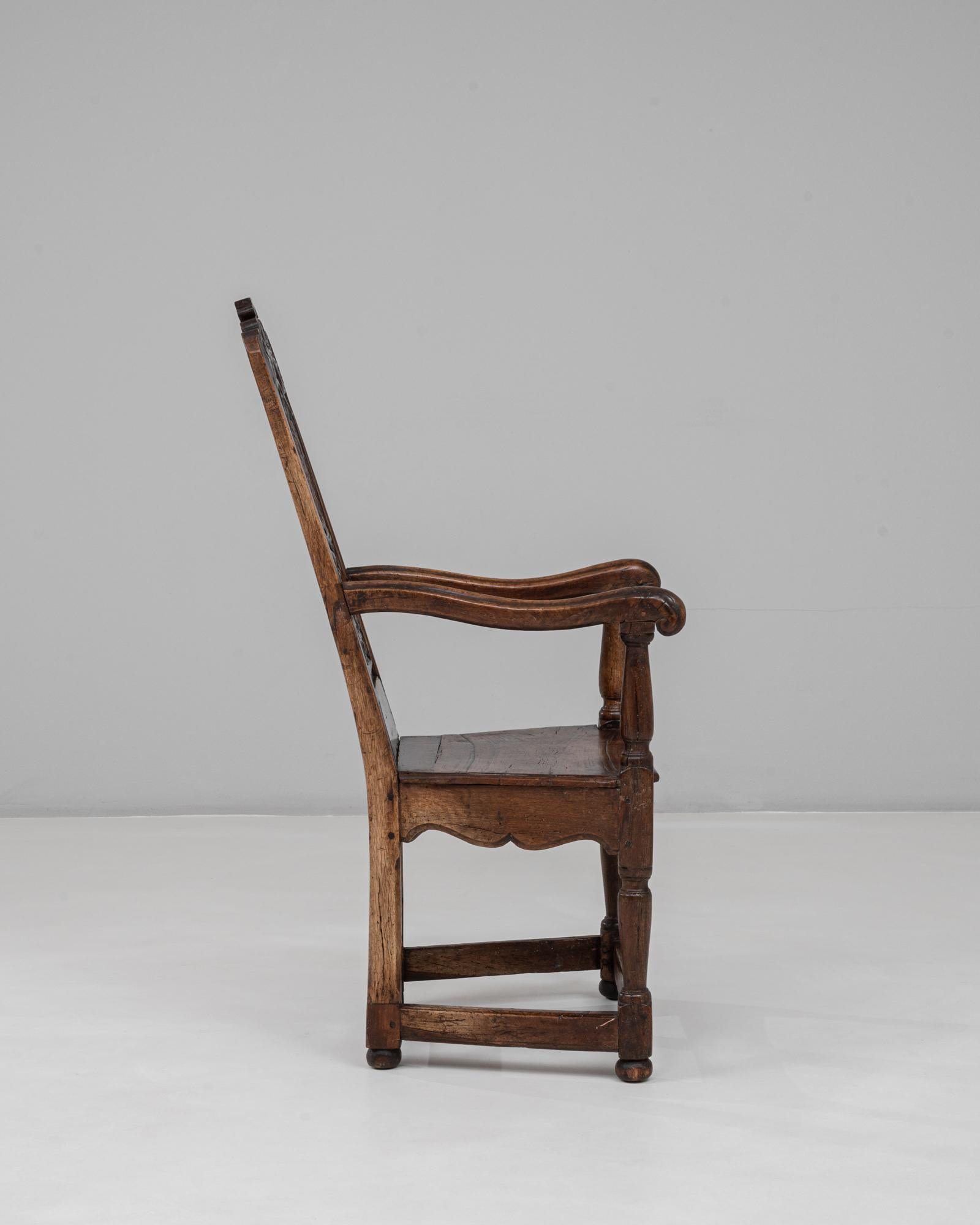 Français Trône français en bois sculpté à la main des années 1840 en vente