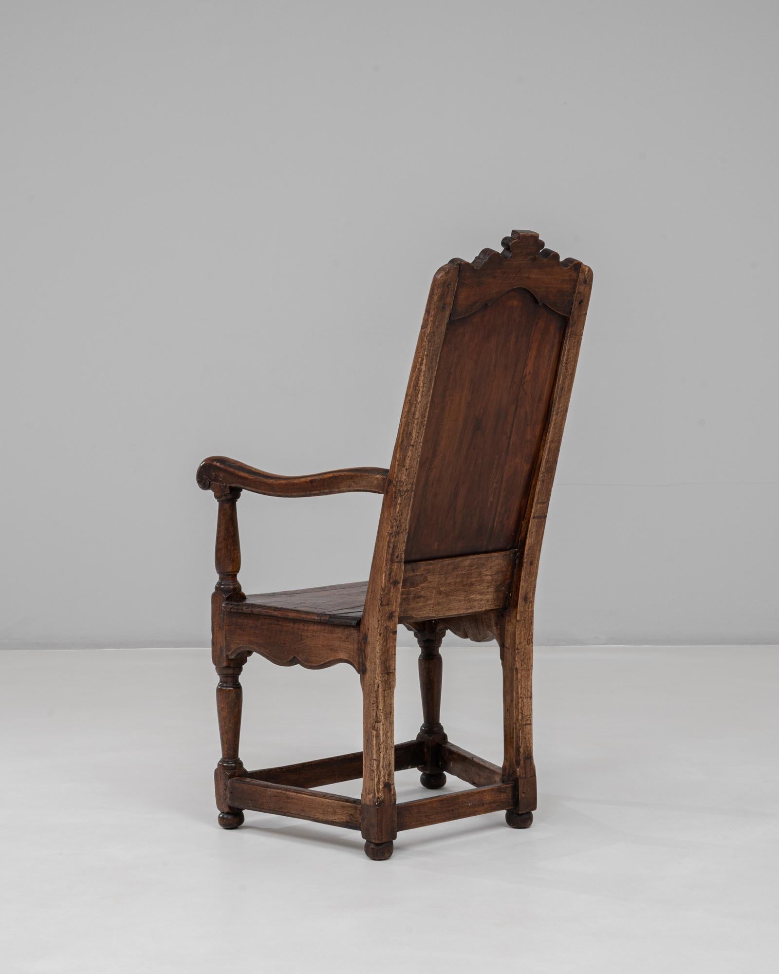 XIXe siècle Trône français en bois sculpté à la main des années 1840 en vente