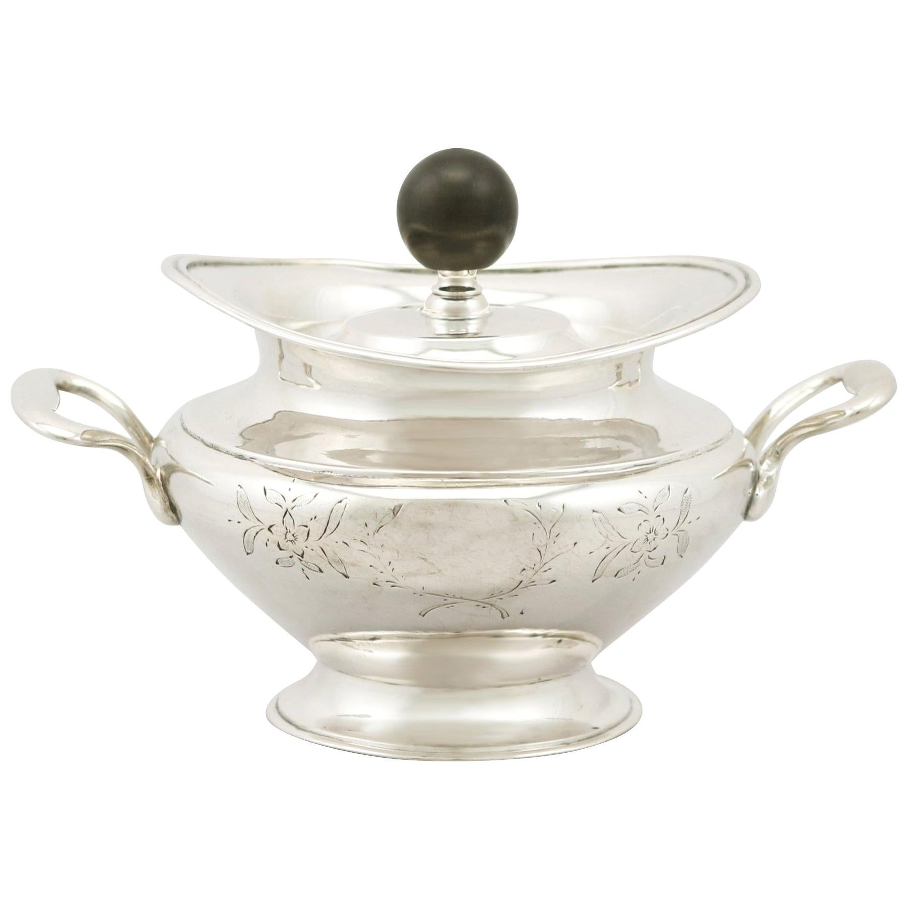 1840s Russian Silver Sugar Bowl and Cover