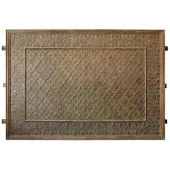 1840s Teak Wood and Bronze Ceiling Panel from a Jain Temple in Gujrat