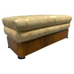 Antique 1840s Walnut Biedermeier Bench