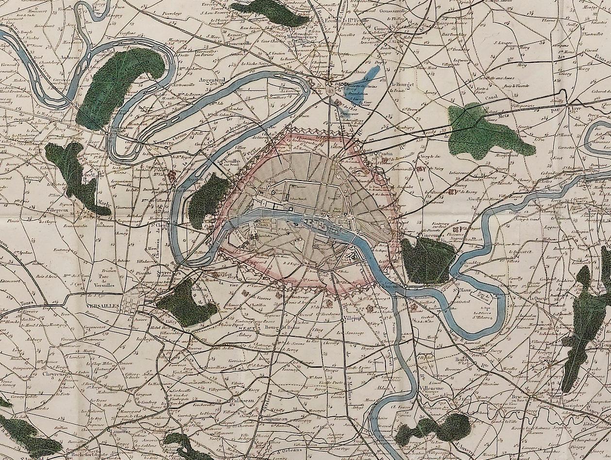 Antique Map of Paris, 