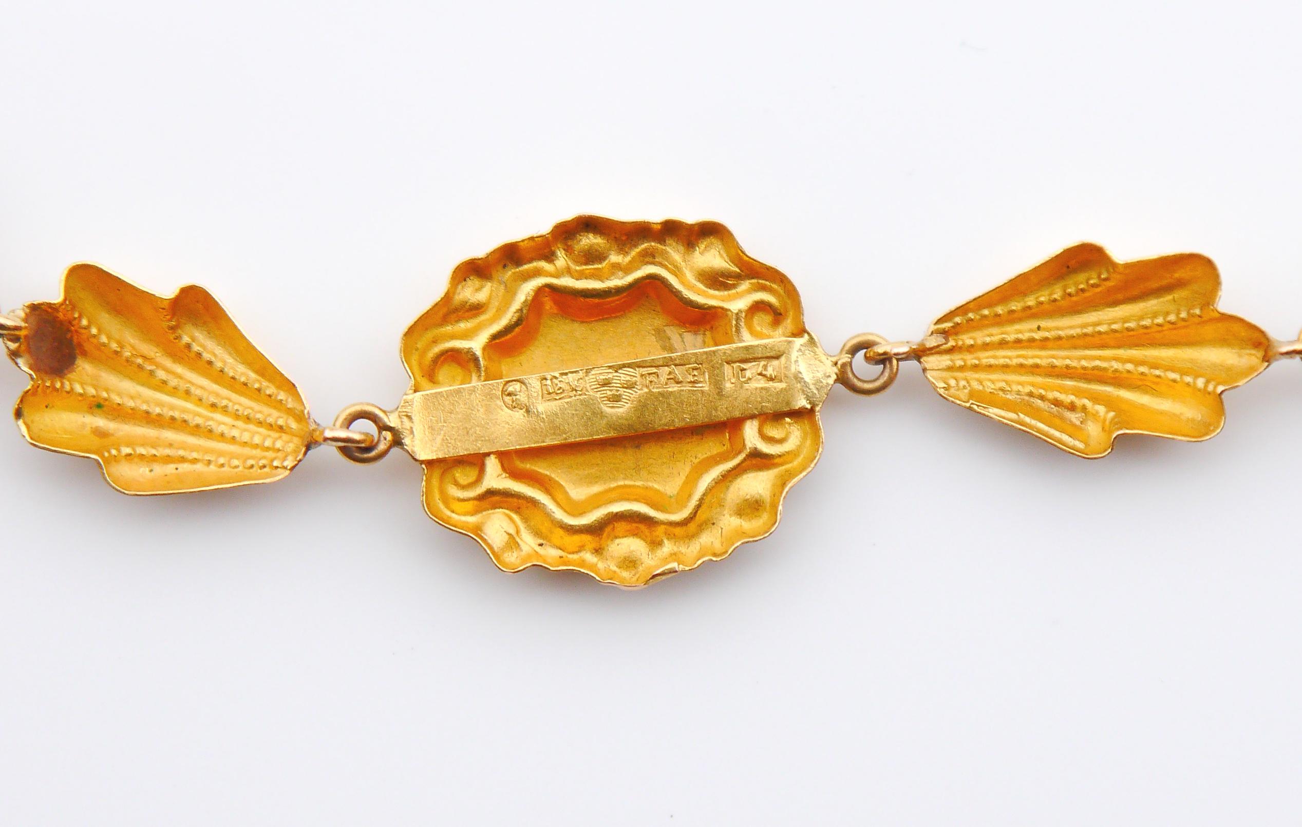 1841 Nordic Necklace solid 18K Gold /44.5cm/4.5gr For Sale 1