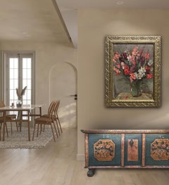 1842 Bluie Floral Painted Tyrolean Chest