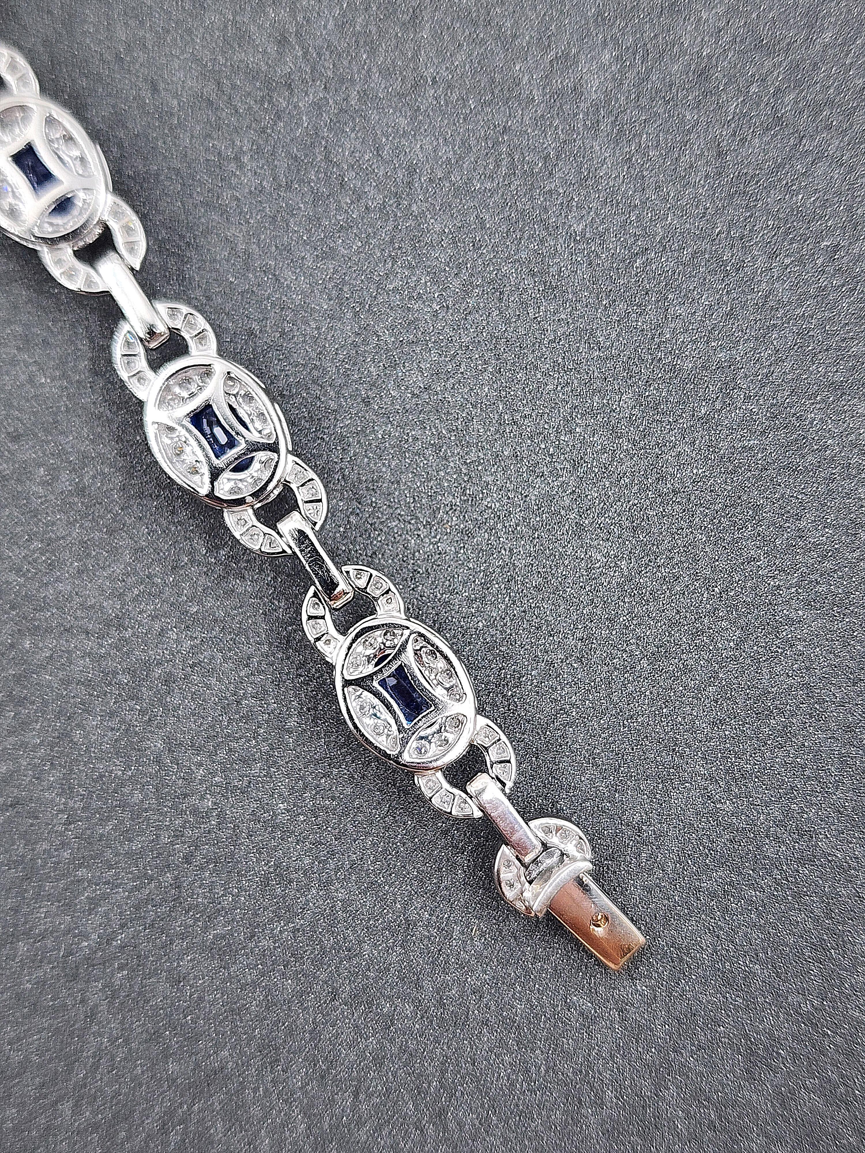 18.35 ct Natural Sapphire & Diamond Necklace For Sale 1