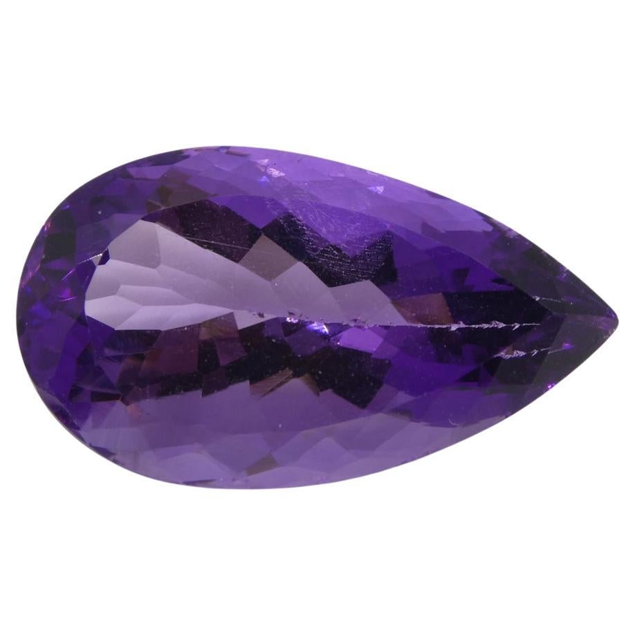 18.42 ct Pear Amethyst For Sale