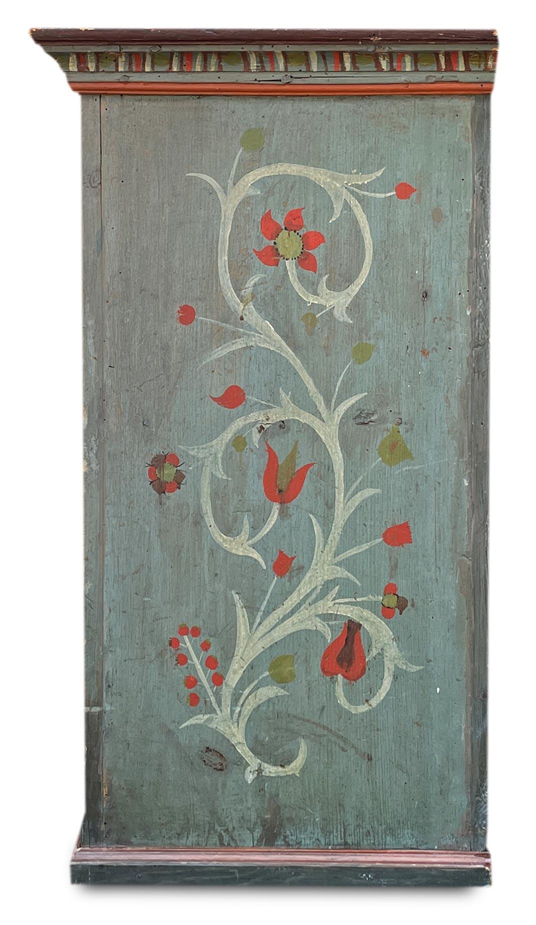 1844 Armario Pequeño Pintado Floral Azul 7