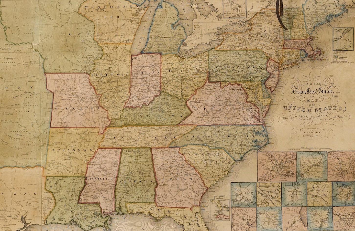 antique map texas