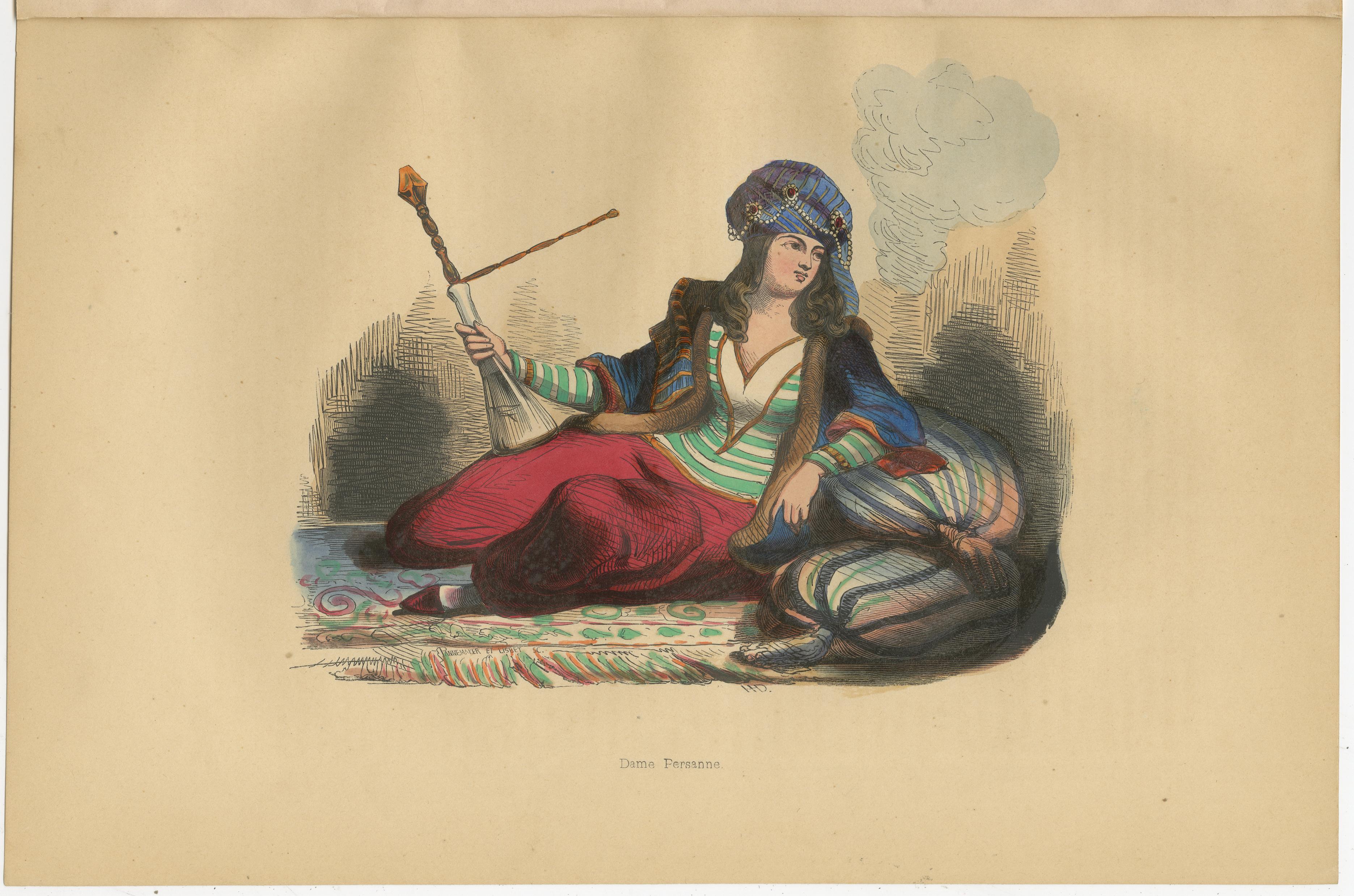 1844 Eleganza persiana: Dalla nobiltà di fumo alla guerra nell'arte In condizioni buone in vendita a Langweer, NL