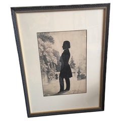 Auguste Edouart French Artist 1844 Silhouette of Saratoga Springs Gentleman