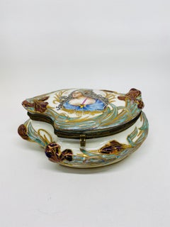 1844s Victorian Sevres Porcelain and Bronze French Decorative Jewelry Box