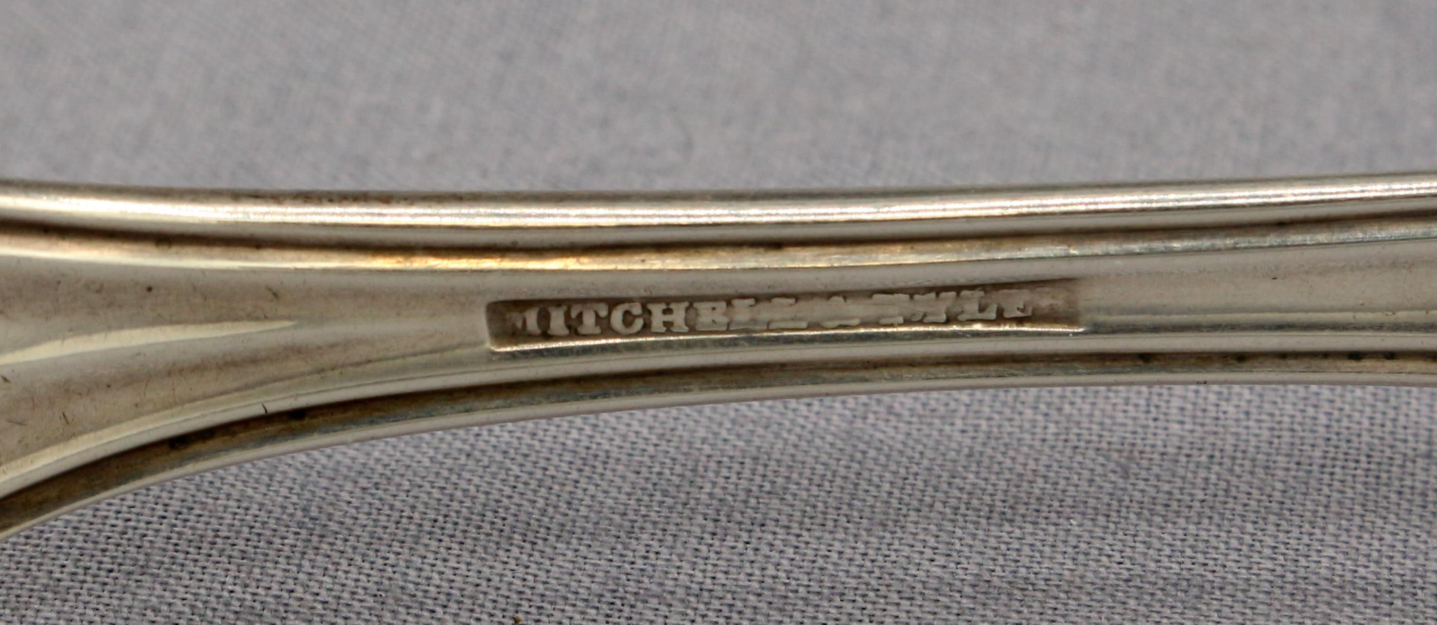 1845-1866 Set of Four Coin Silver Dinner Forks by Mitchell & Tyler In Good Condition For Sale In Chapel Hill, NC