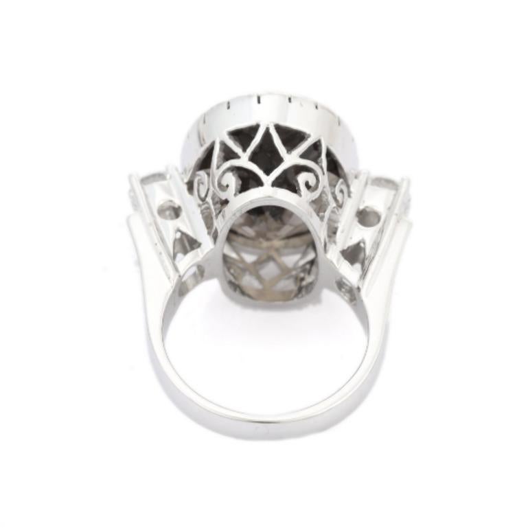 For Sale:  18.45 Carat Smoky Topaz Statement Ring in 925 Sterling Silver 4