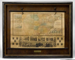 1845 "Ensign's Travellers' Guide and Map of the United States" Hand-Colored Map