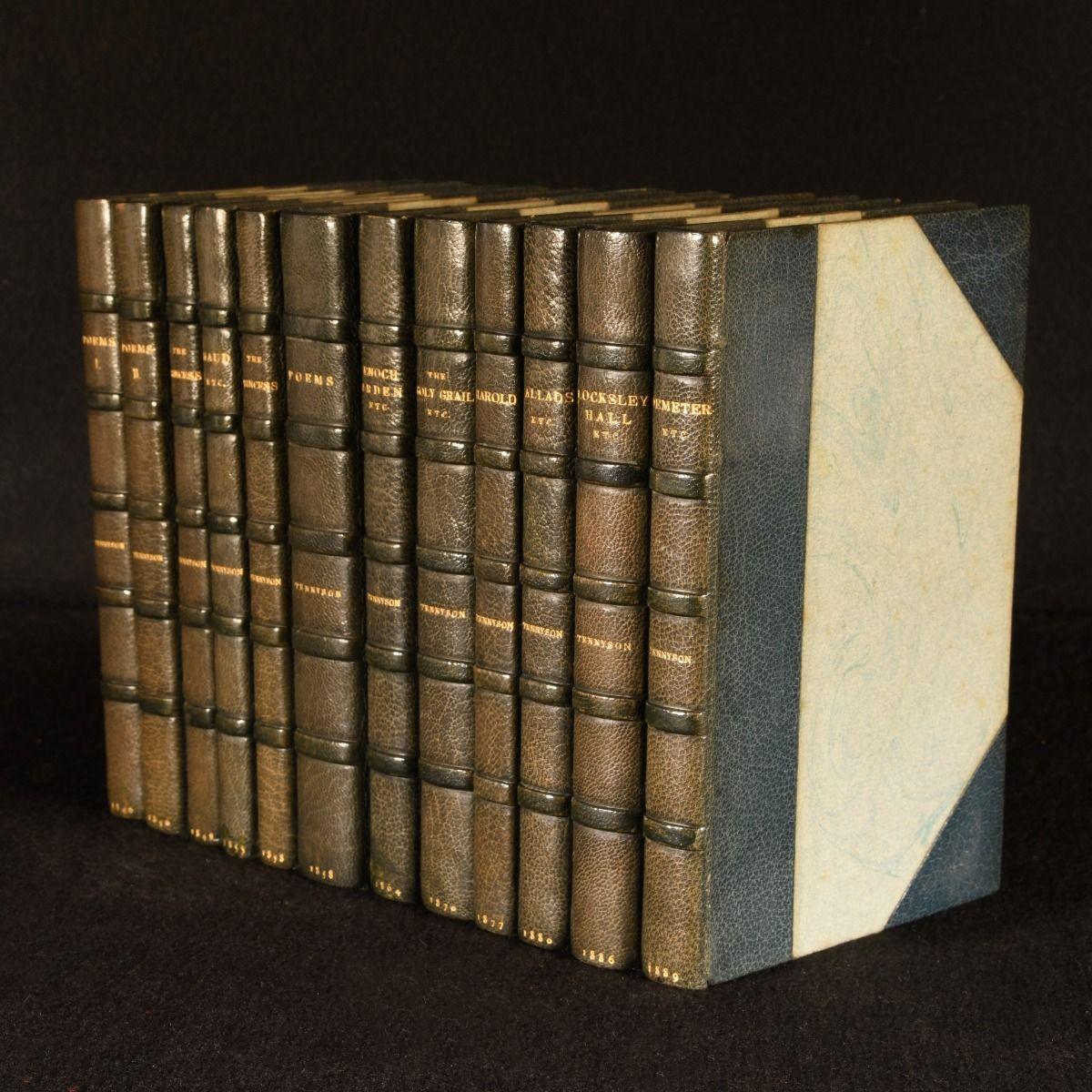 A beautifully bound set of early and first editions of the works of Alfred, Lord Tennyson. Including seven first edition works.

A highly attractive set, in half morocco Zaehnsdorf bindings.

Present here are:

The scarce two volume 1846 fourth
