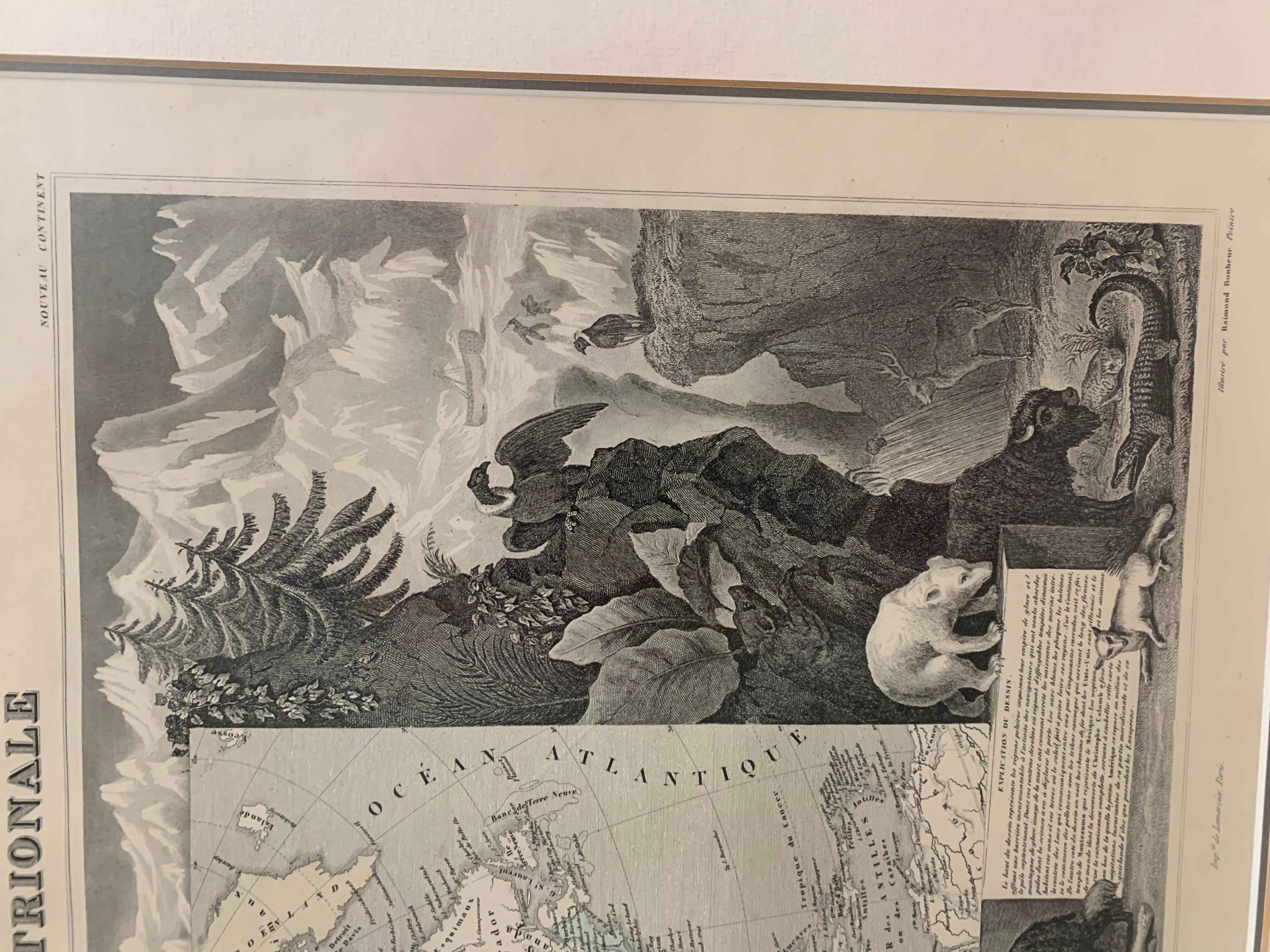 1847 Amerique Septentrionale Framed Map For Sale 5