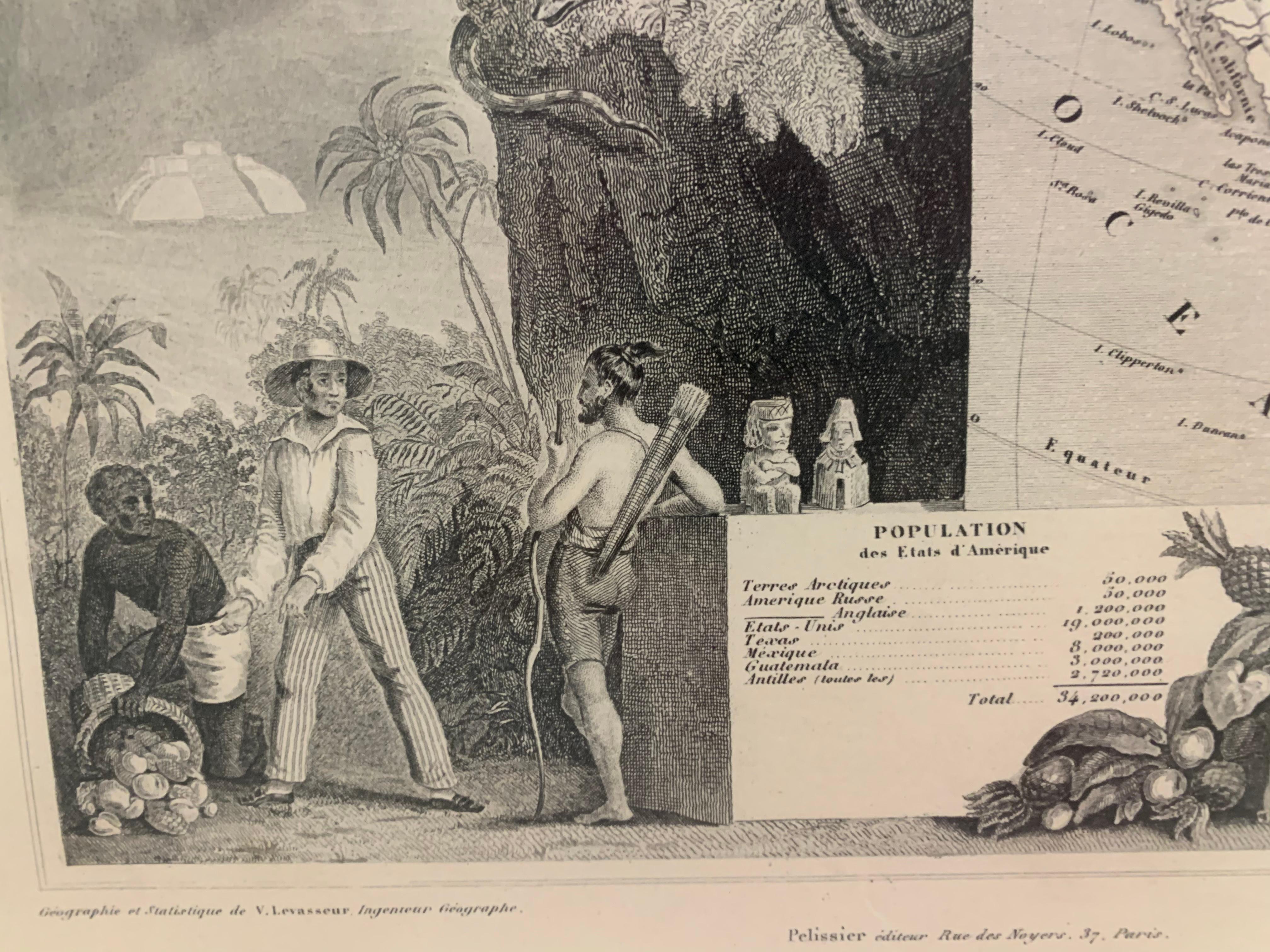 1847 Amerique Septentrionale Framed Map For Sale 7
